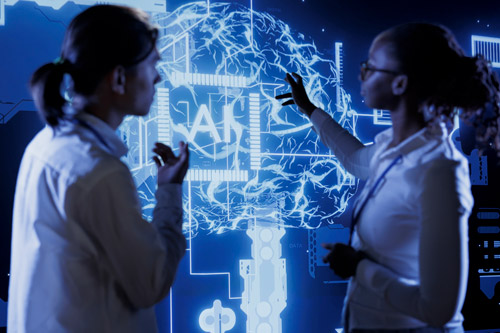 Humans working together with AI