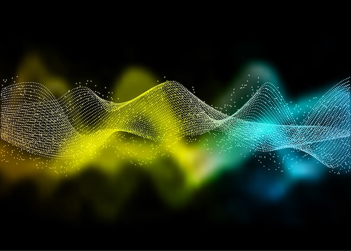 Abstract background with a flowing waves design